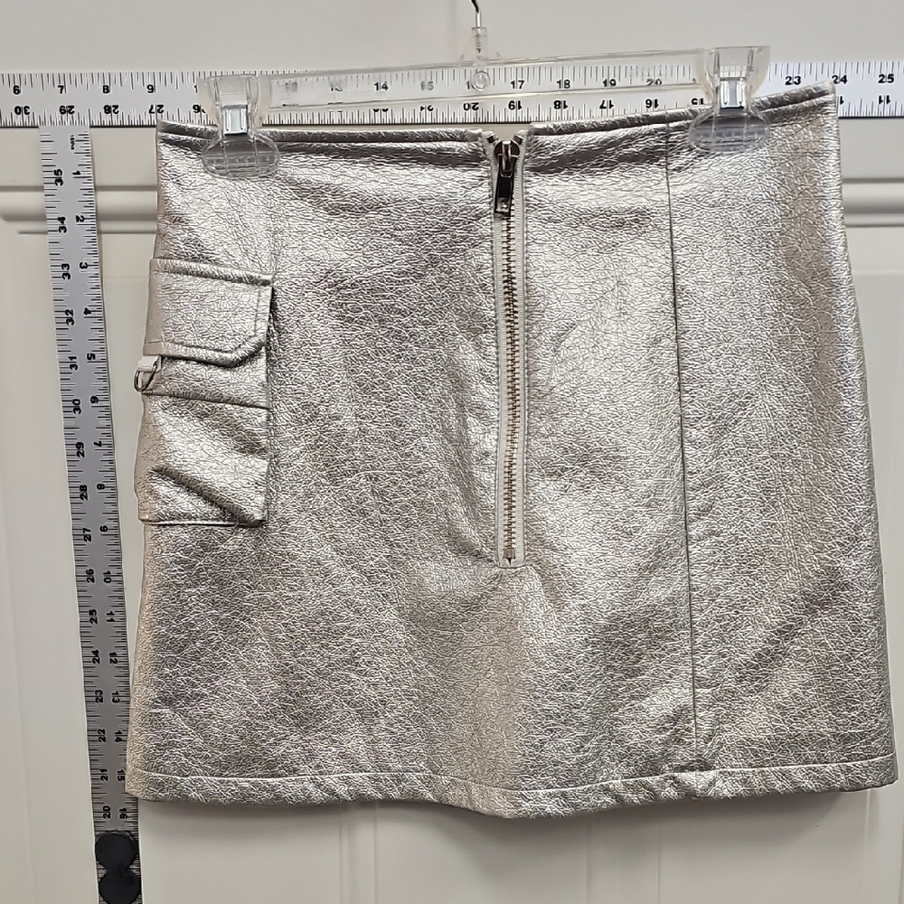 Carmar, Shimmering, Silver, Mini, Rave, Skirt, Summer, Festival, Y2k, Spring,